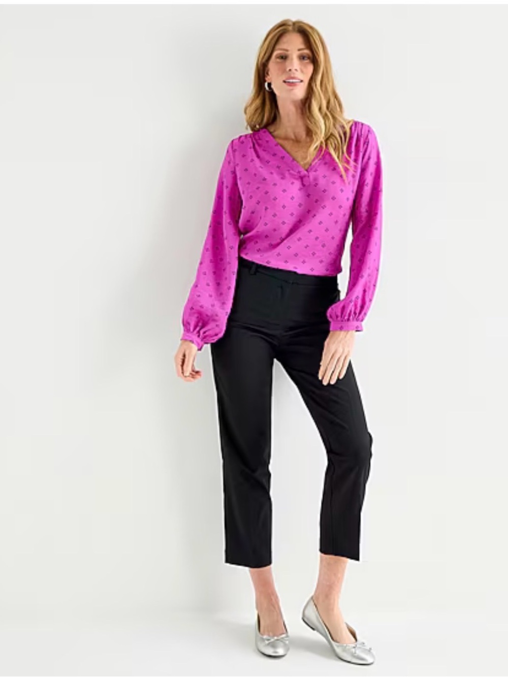 Liz Claiborne Emma Trouser 18 Black Sateen Finish
